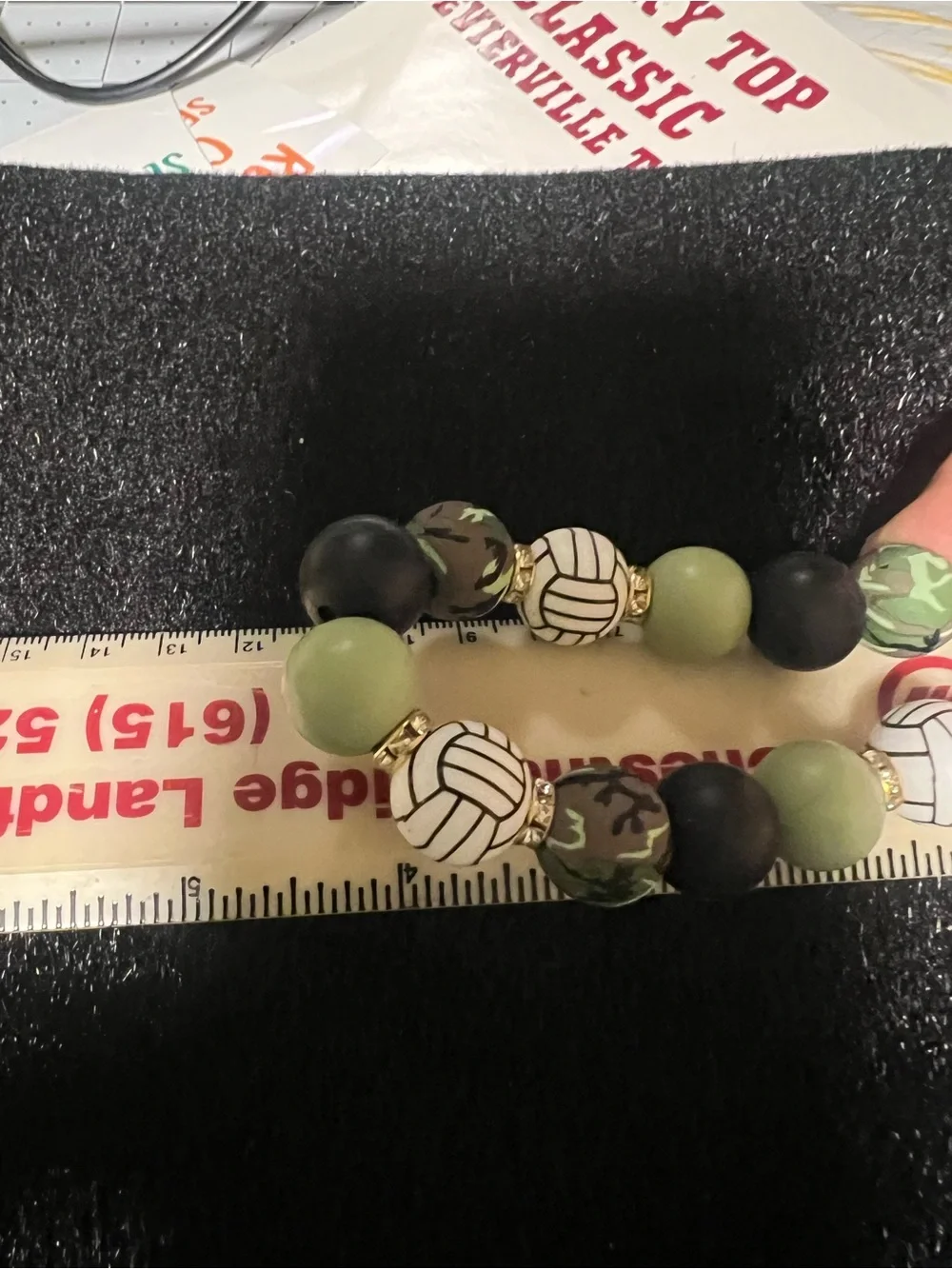 Handmade volleyball green